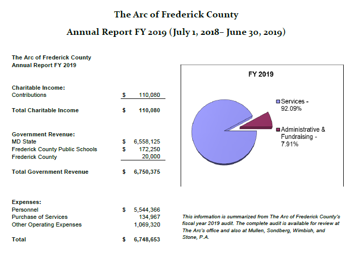 FY 2013 Annual Report Financial Page
