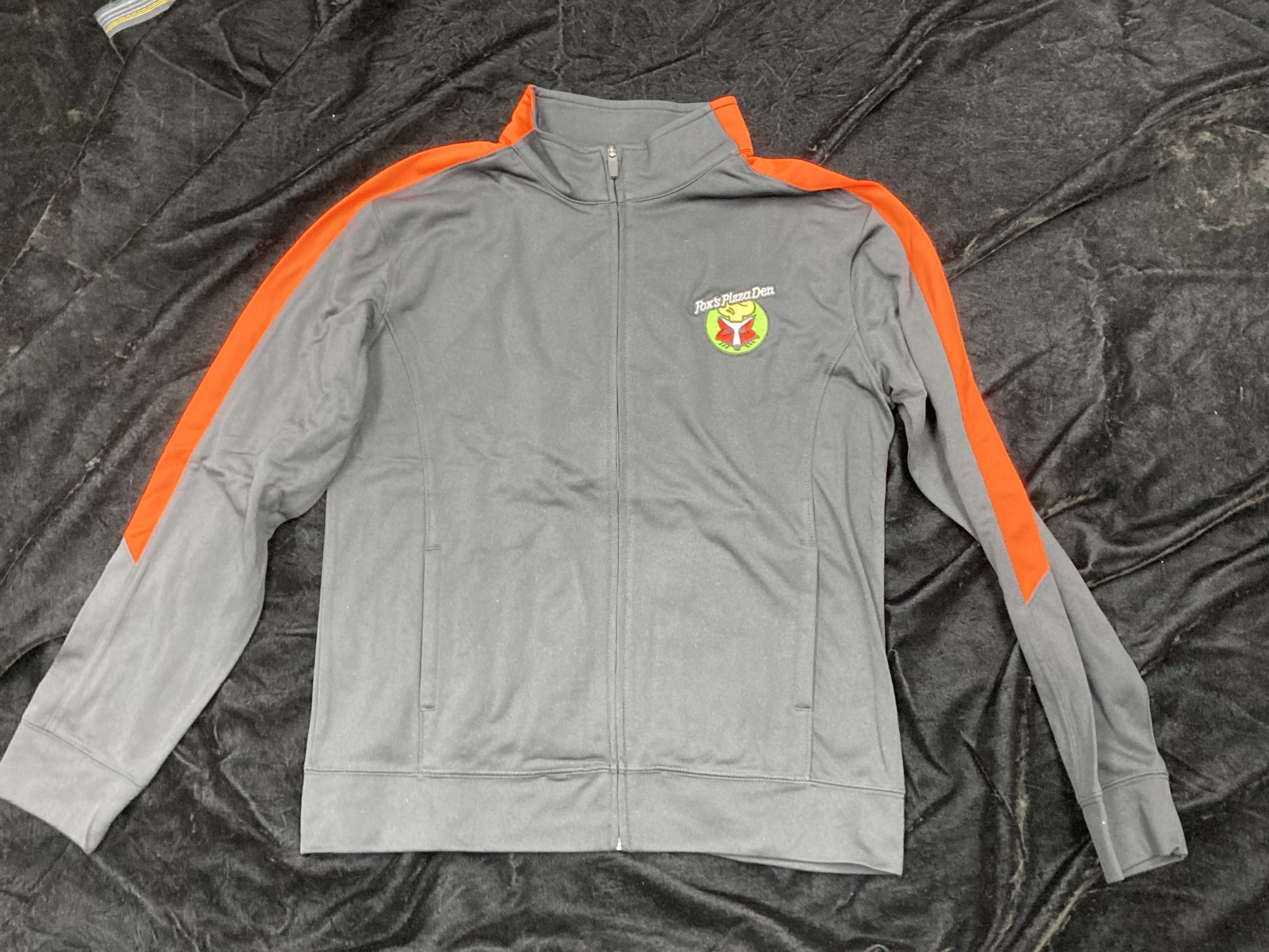SALE Fox's Logo - LADIES Medium Black/Orange Full-Zip Jacket