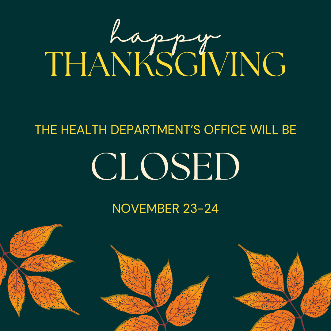 Health Department Office Closure (Nov. 23-24)