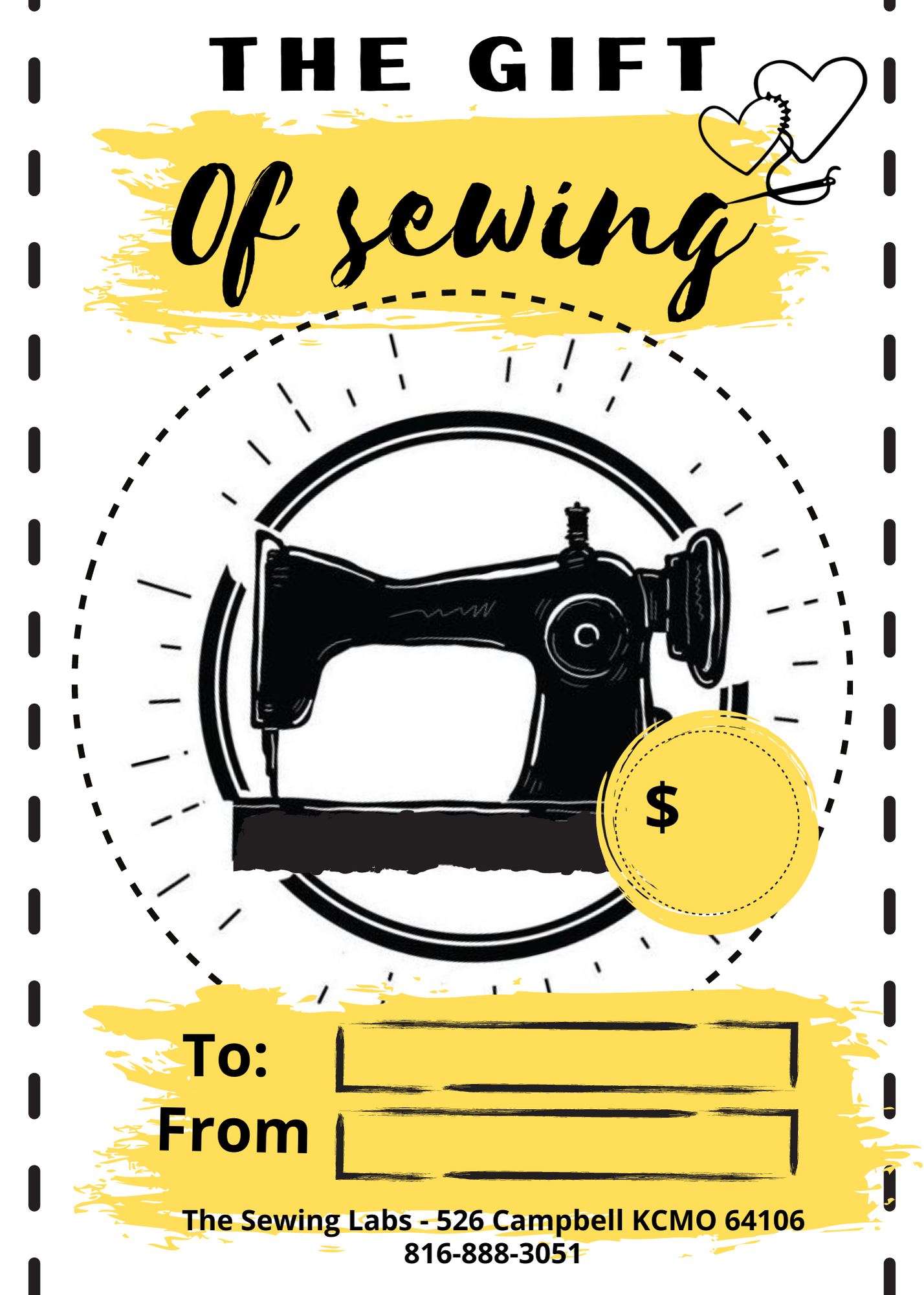The Gift of Sewing - Gift Certificate - $30