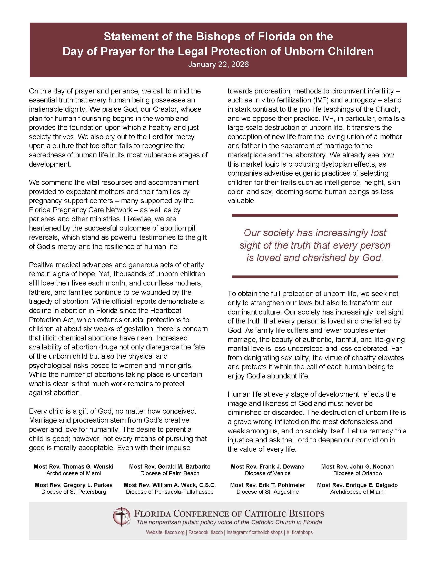 FCCB Statement - English