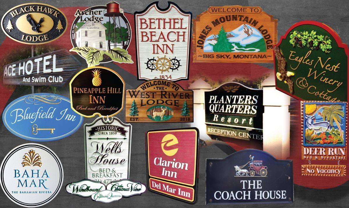 B&B, Inn, Motel and Hotel Signs & Plaques