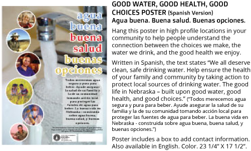 Good water. Good health. Good choices. (En Español Poster)