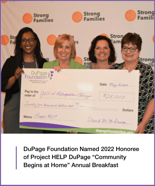 DuPage Foundation Named 2022 Honoree of Project HELP DuPage “Community Begins at Home” Annual Breakfast