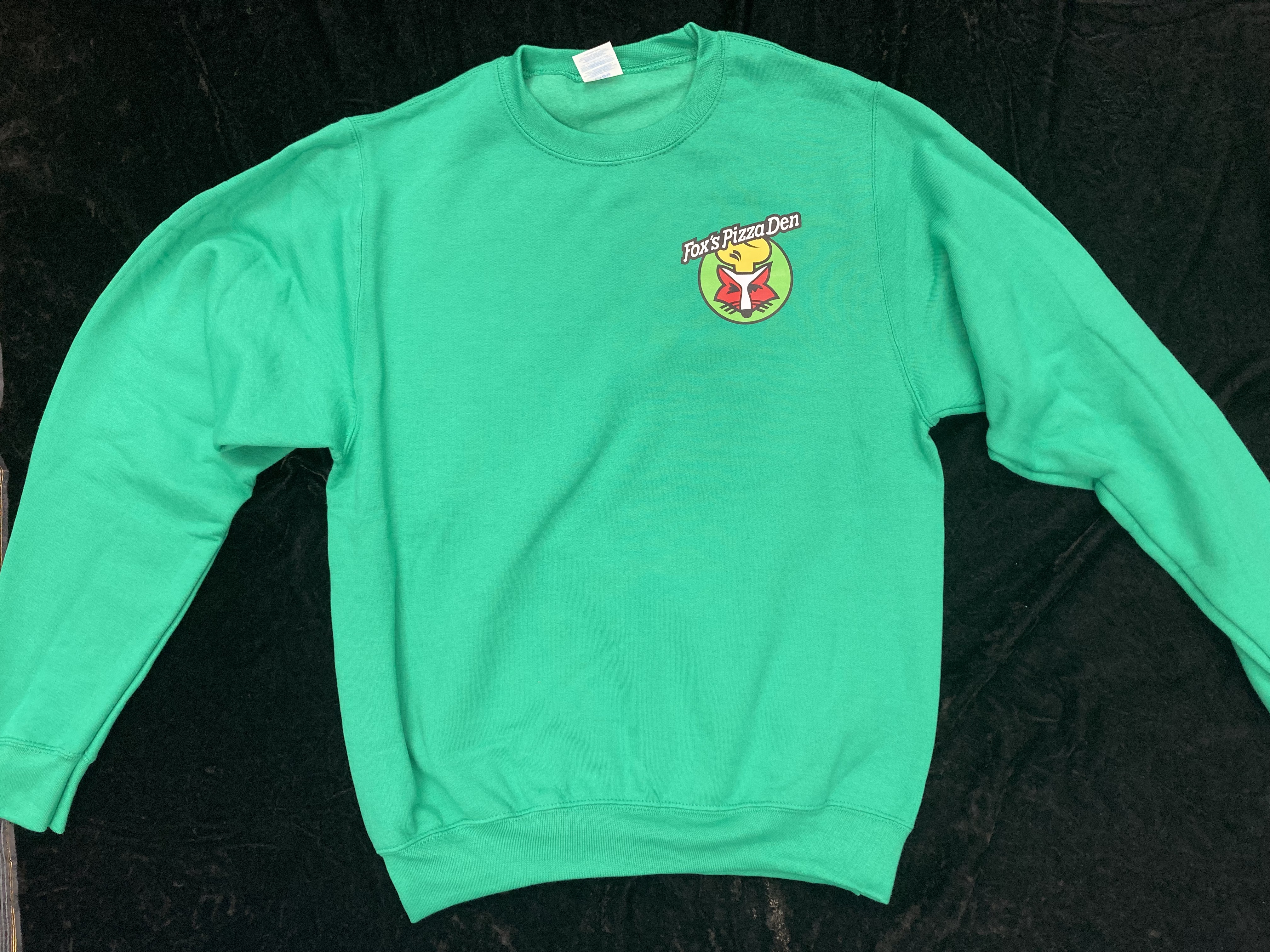 SALE Fox's Logo - Large Green Crewneck Sweatshirt