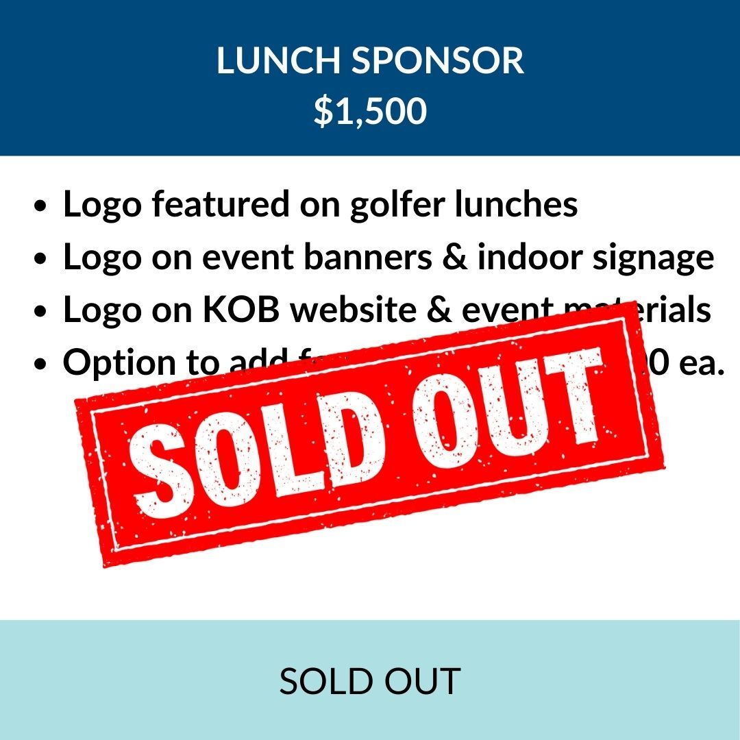 $1,500 Lunch Sponsor (SOLD OUT)