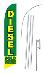 Diesel Sold Here Swooper/Feather Flag + Pole + Ground Spike