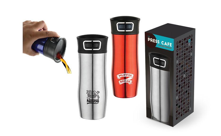 THE PRESS CAFE SPILL AND LEAK PROOF TRAVEL MUGS