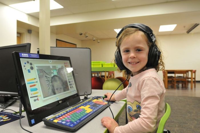 Girl at Workstation