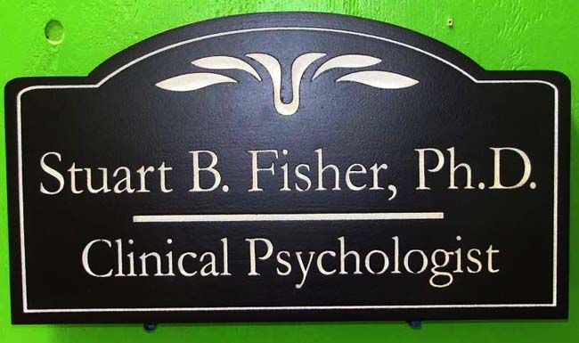 B11161- HDU Sign for Clinical Psychologist with name of Dr. (Ph.D.)