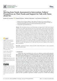 Moving from Needs Assessment to Intervention: Fathers’ Perspectives on Their Needs and Support for Talk with Teens about Sex