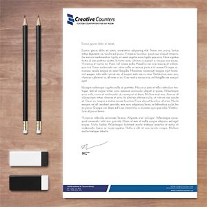 Request an estimate for printing letterhead.