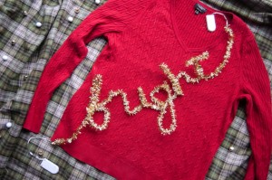 Goodwill DIY Couples Holiday Sweaters