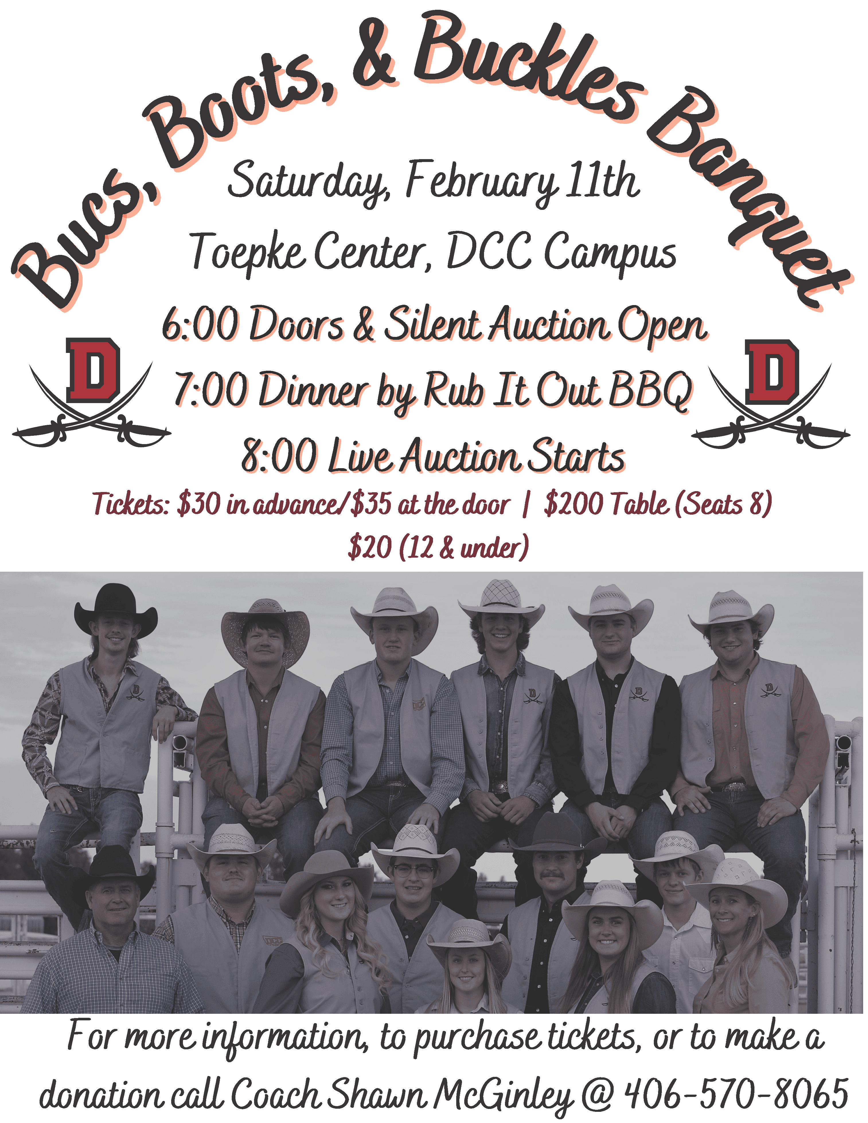 Bucs, Boots & Buckles Rodeo Banquet on 2/11