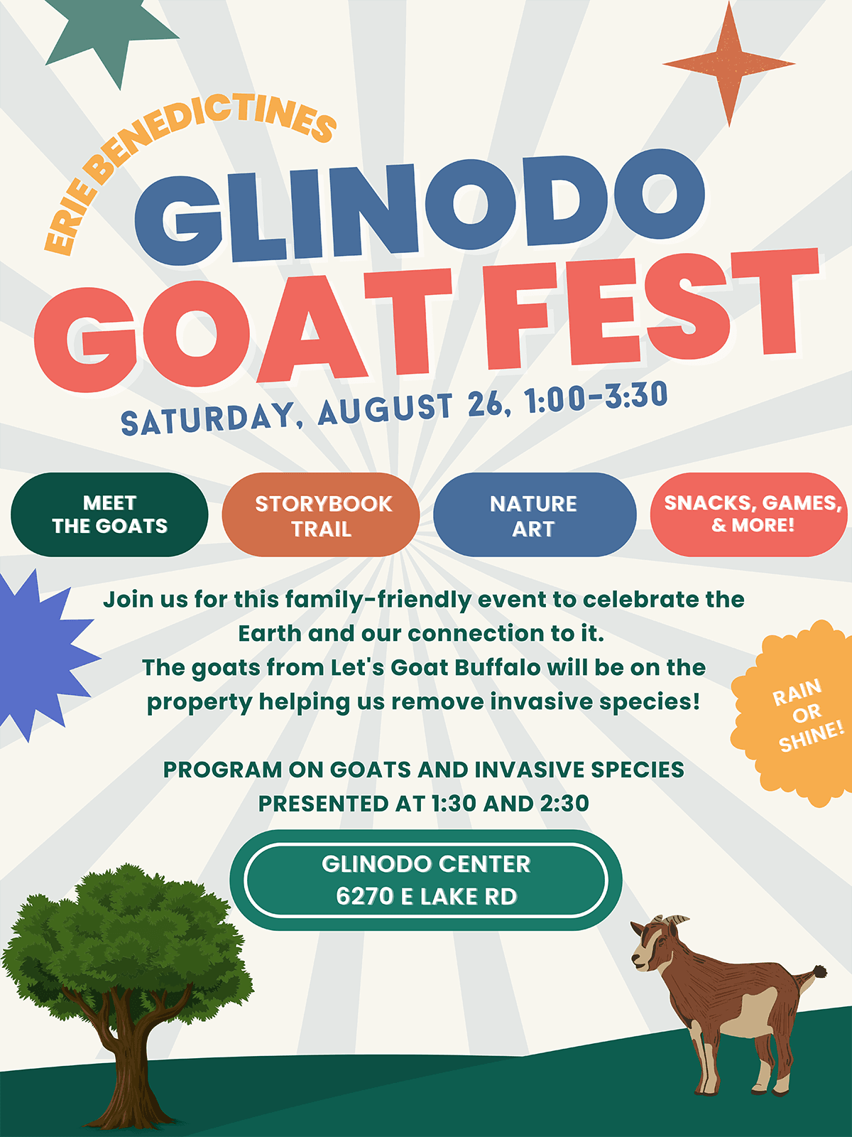 Erie Benedictines Glinodo Center Goat Fest