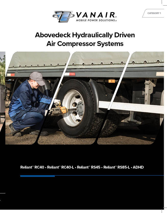 Category 1 - Abovedeck Hydraulically Driven Air Compressor Systems