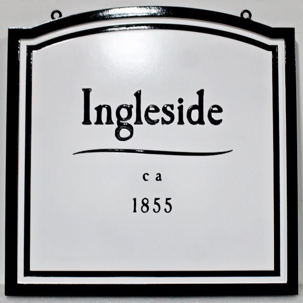 F15909 - Carved and Sandblasted Sign for "Ingleside ca 1855"