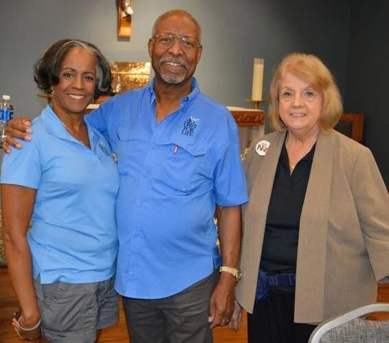 Dr. Haywood Robinson with his Wife and Mary Ellen Chajkowski, leaders of 40 days for life