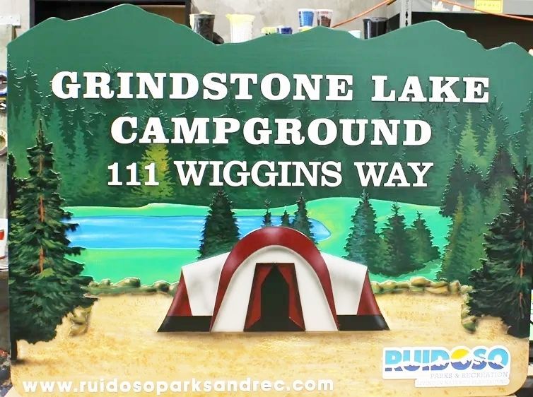  MB2450 - Entrance and Address Sign for "Grindstone Lake Campground" 