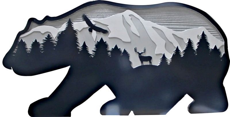 G16299 - Carved and Sandblasted Wood Grain HDU Sign With Artwork