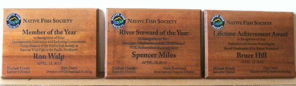 G16086 - Cedar Wood Plaques with Emblem for Native Fish Society