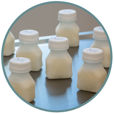 Donor milk bottles