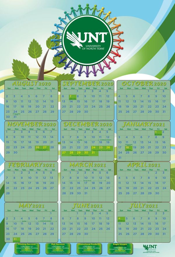 UNT Academic Calendar