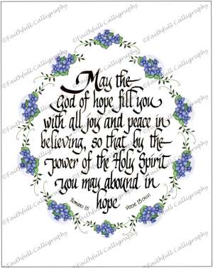 FILL JOY PEACE (Romans, Encouragement, Graduation/Retirement, Faithwalk)