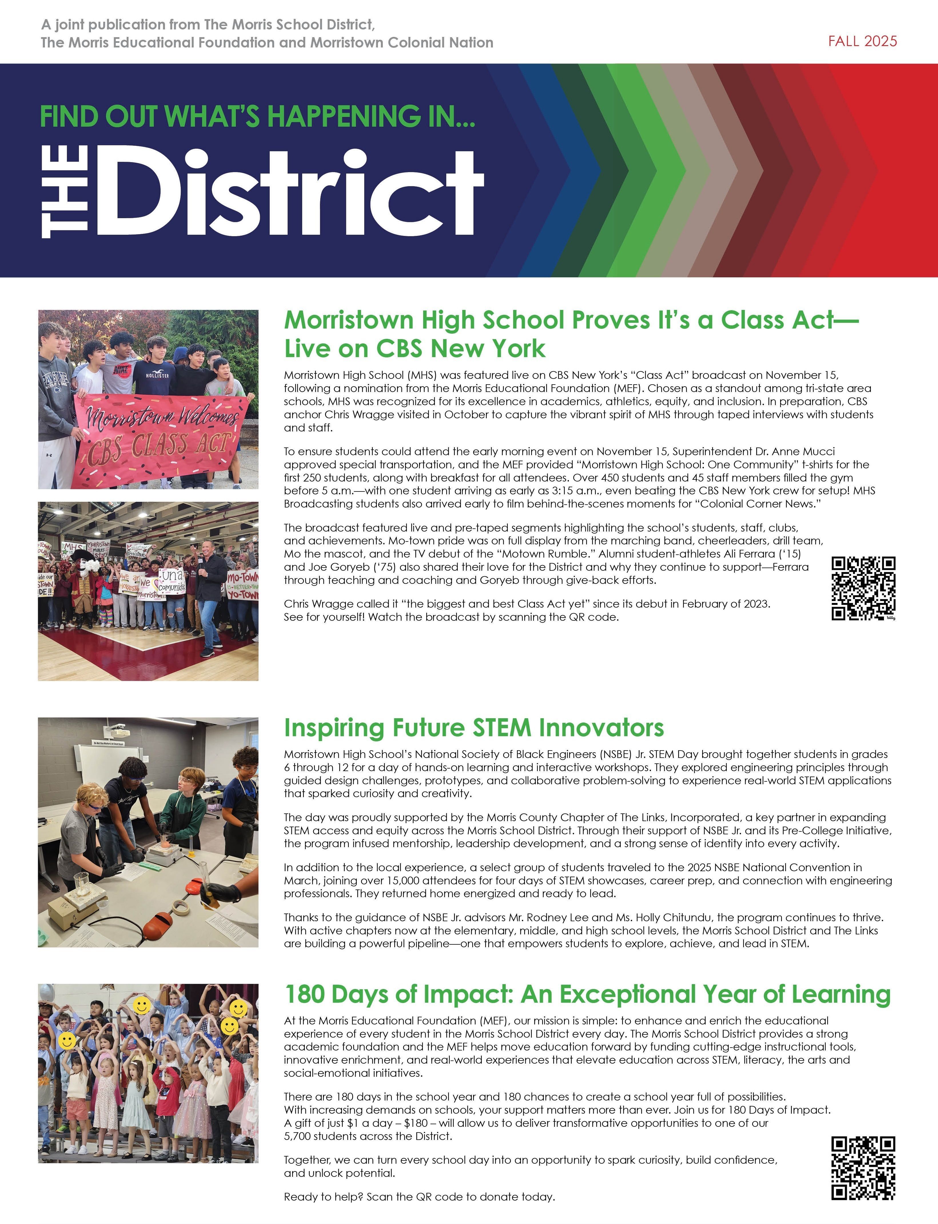 Find out What's Happening in The District Newsletter: Fall 2025 Edition