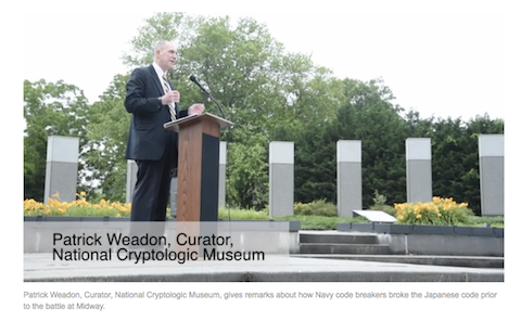 Patrick Weadon at Battle of Midway Ceremony