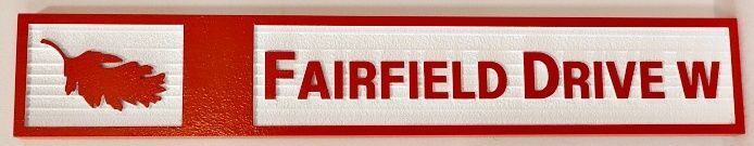 H17043A - Carved and Sandblasted HDU Sign for Fairfield Drive W