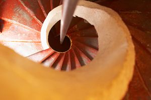 spiral staircase picture looking straight down staircase