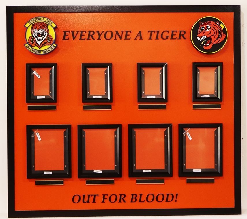 LP-5213 - Carved Leadership Photo  Board for the 33rd Student Squadron,  US Air Force  