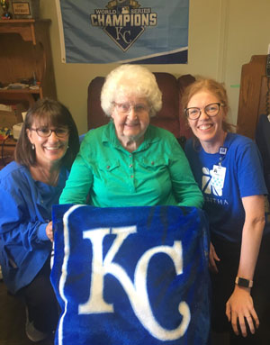 Hospice client at Royals game