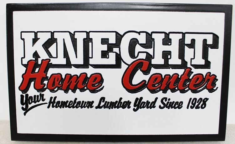 SA28882 - Carved Sign for "Knecht Home Center"