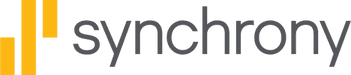 Synchrony Bank gold bar and gray text logo