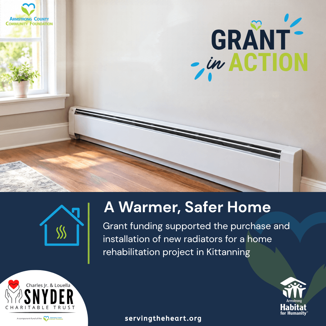 New radiators installed as part of a home rehabilitation project in Kittanning, PA