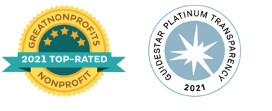 Great Nonprofits 2020 Top Rated Nonprofit & Guidestar Platinum Seal of Transparency 2020 & ARM Member