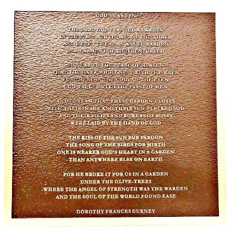 GC16679 - Carved HDU Plaque for "God's Garden"