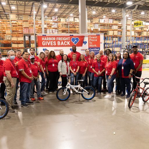 Harbor Freight Tools Distribution Center donates bicycles to Pamplico Club