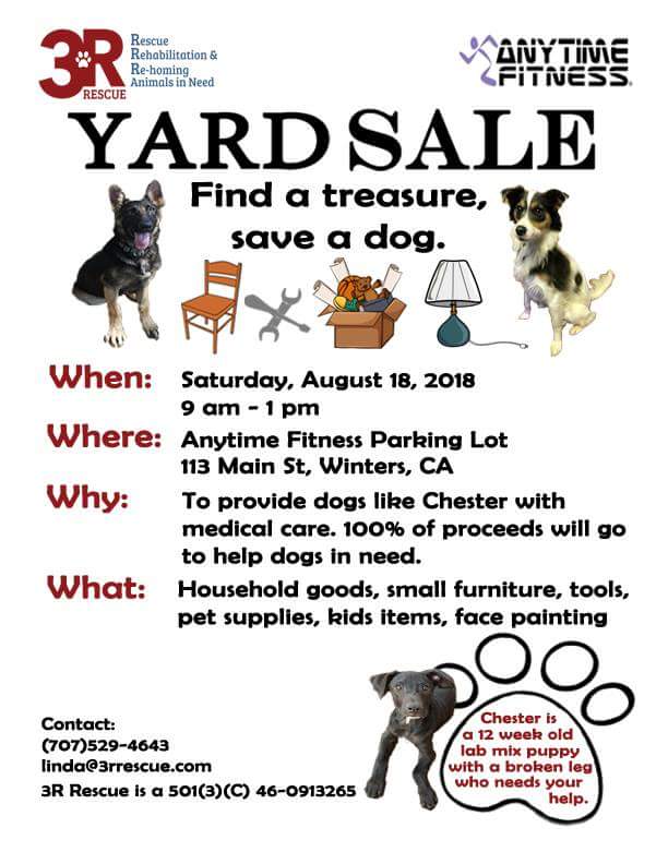 Yard Sale for 3R Rescue