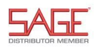 red sage logo above gray distributor member text