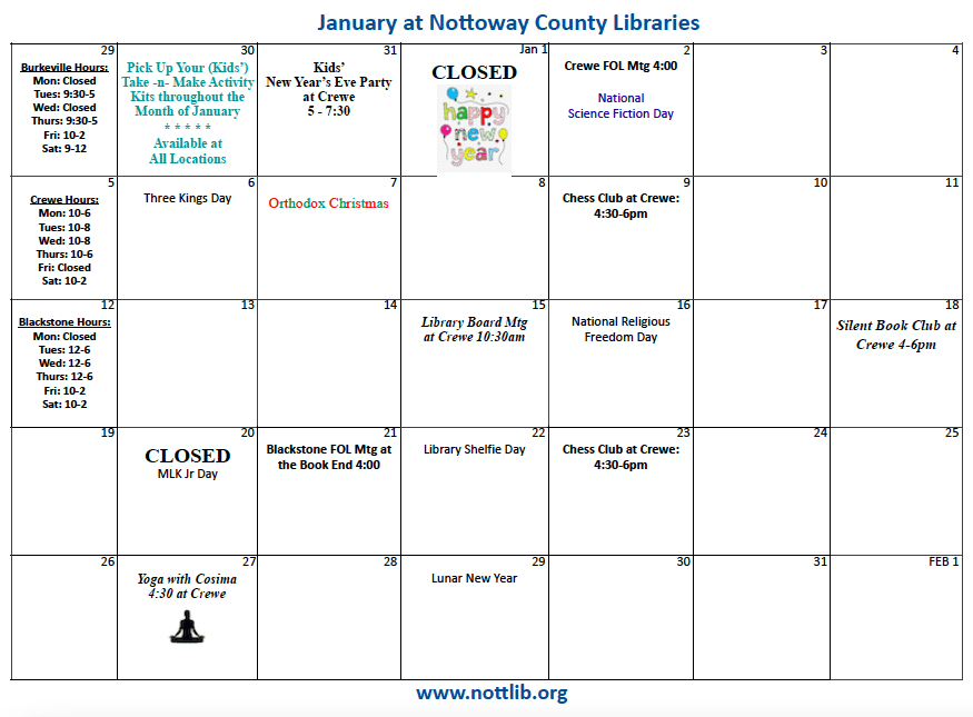 January 2025 calendar