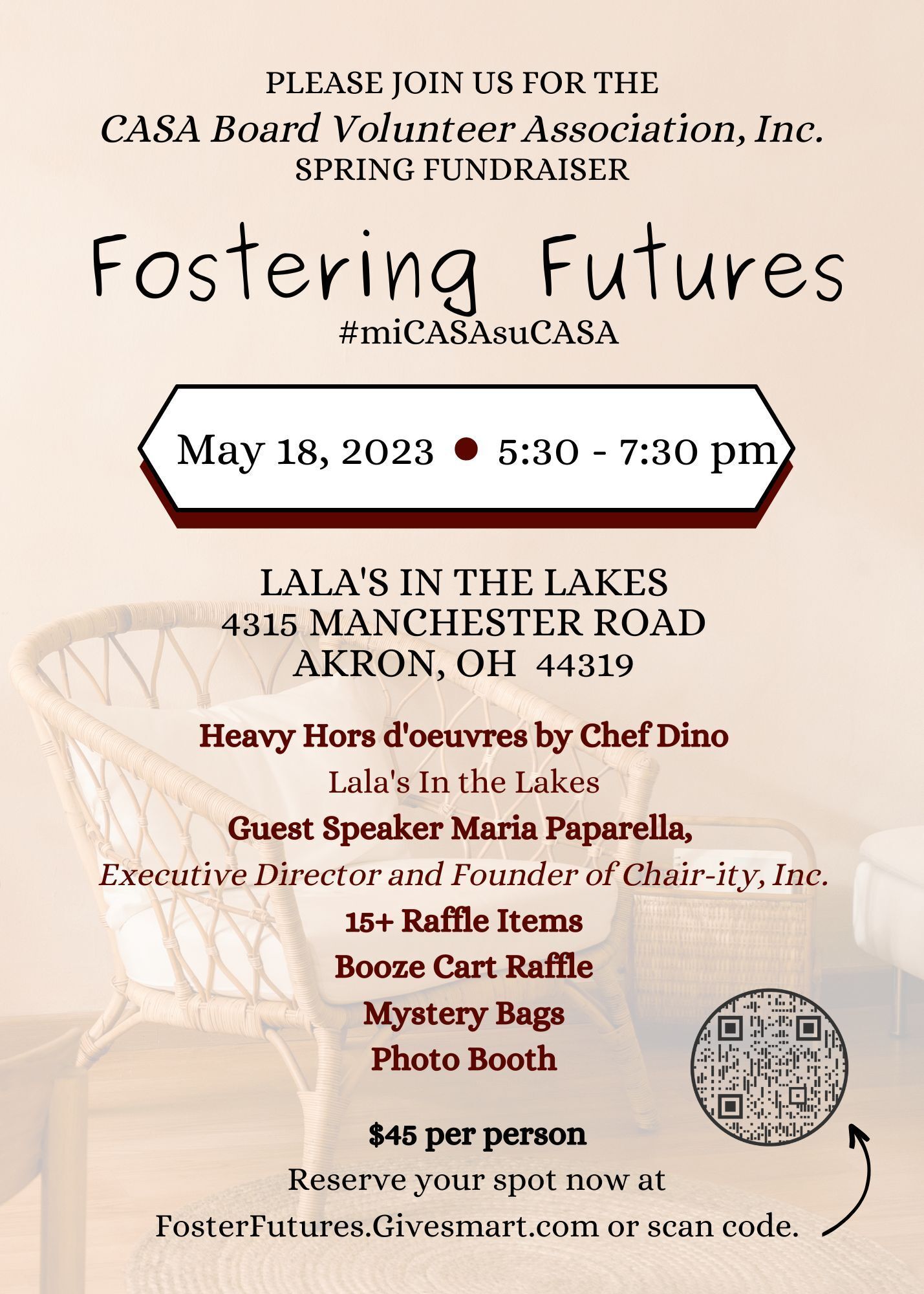 Fostering Futures - CASA Board Volunteer Association Inc. Spring Fundraiser