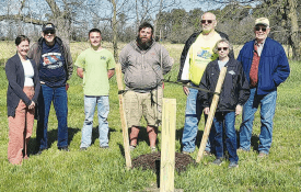 The World's Largest Truck Convoy donated four trees to Prairie Loft to memorialize SPecial OlymPics athletes and family members associated with the convoy.