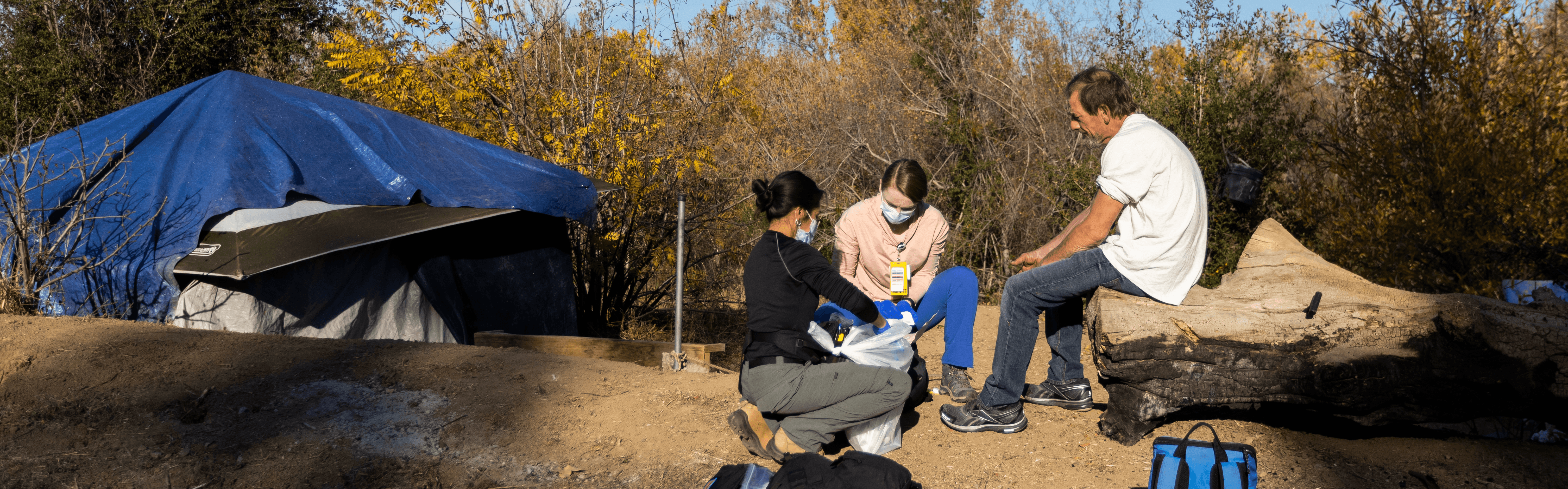 homeless patient receiving care