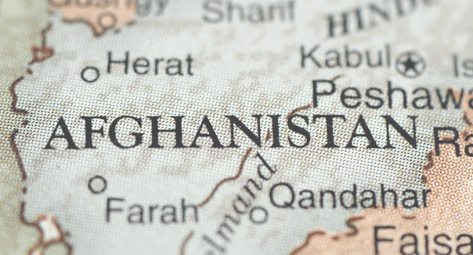Afghanistan on a map