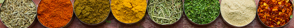 Image of seasonings, custom sign for flavor station, school café signs