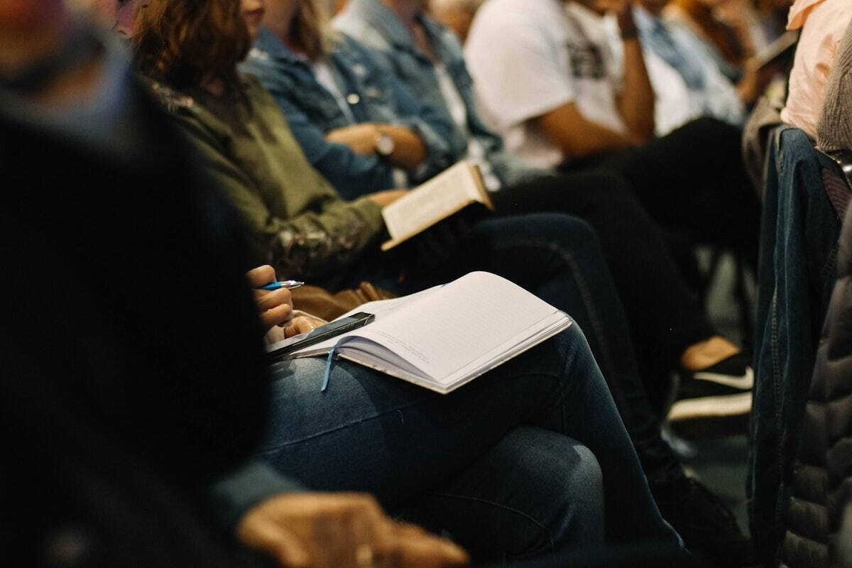 conference attendees at a forum
