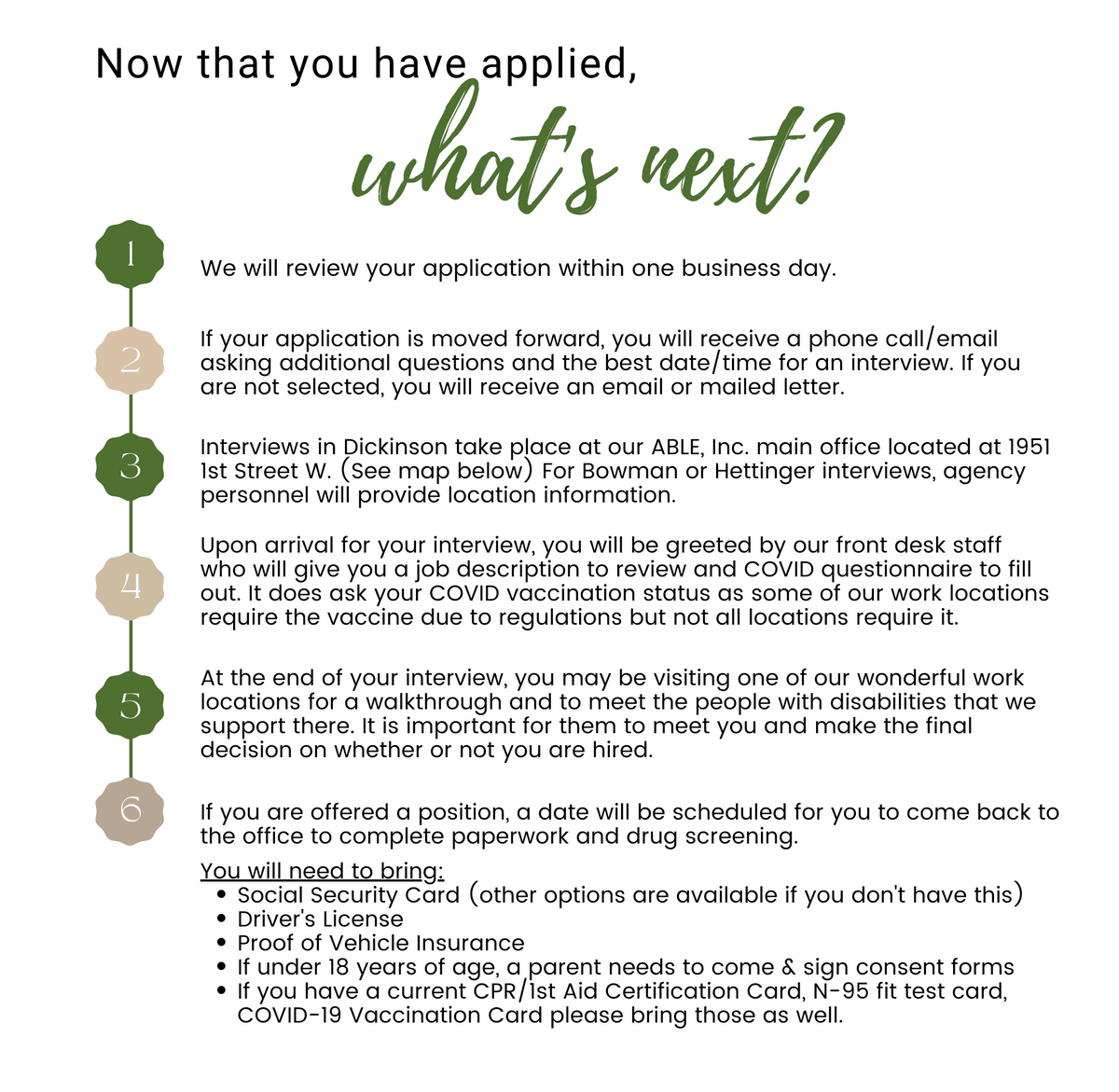 Expect Join What to expect... : Join Our Team : ABLE Inc